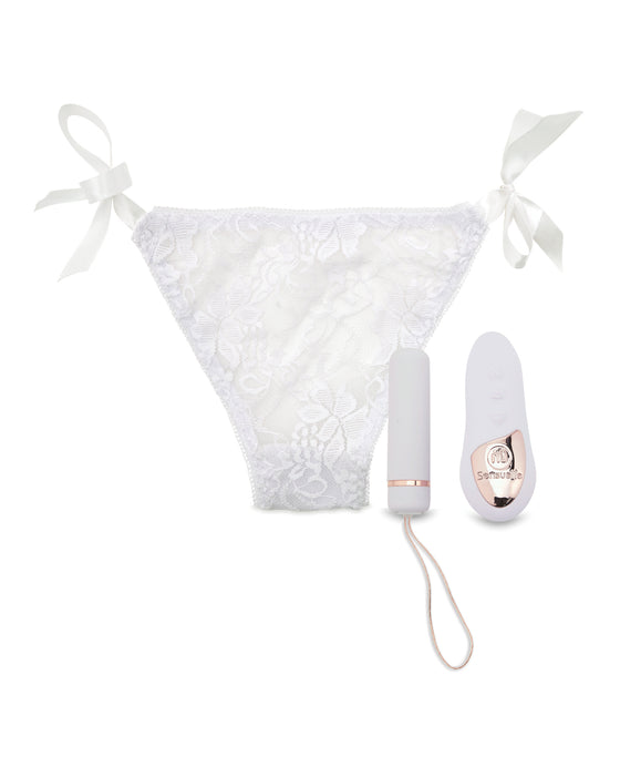 Nu Sensuelle Pleasure Panty Bullet w/Remote Control 15 Function - White