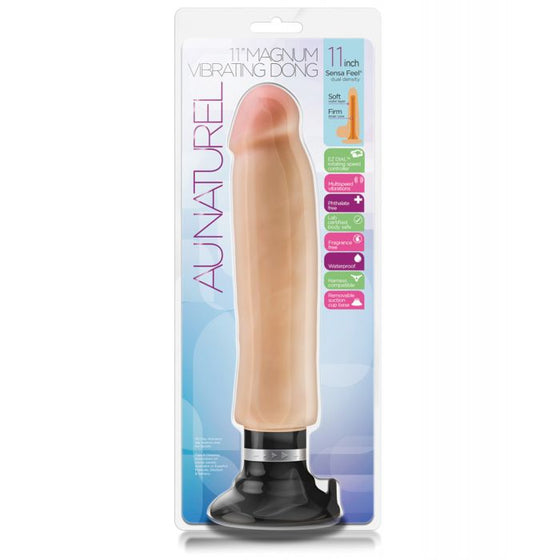 Blush Au Naturel 11" Magnum Vibrating Dong - Beige