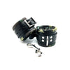 Sensual Sin Leather Padded Ankle Cuffs - Camo Piping