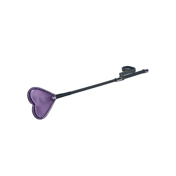 Spartacus Galaxy Legend Faux Leather Riding Crop Heart - Purple