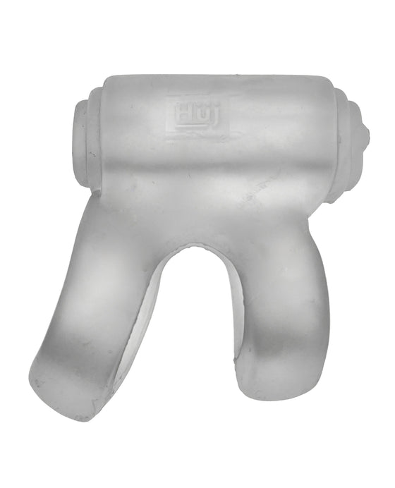 Hunky Junk Revhammer Shaft Vibe Ring - Clear Ice w/Blue Vibe