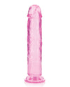 Shots RealRock Realistic Crystal Clear 10" Straight Dildo - Pink