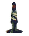 A Play 5" Groovy Silicone Anal Plug - Camouflage