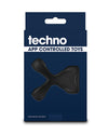 Techno Strobe App Controlled Vibrating Cock Ring - Black
