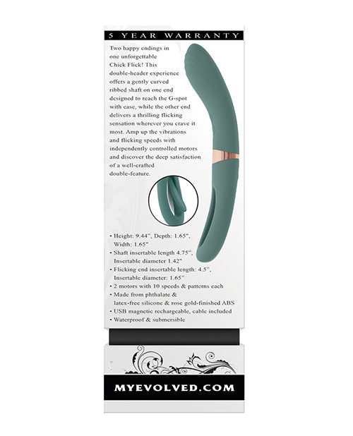 Evolved Chick Flick G-Spot Vibrator -  Teal