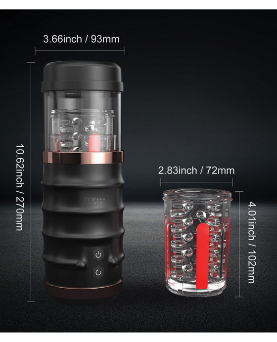 Warrior Auto Thrusting Male Masturbator - Black