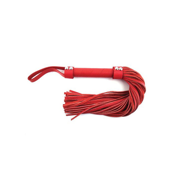 Rouge Short Leather Flogger - Red
