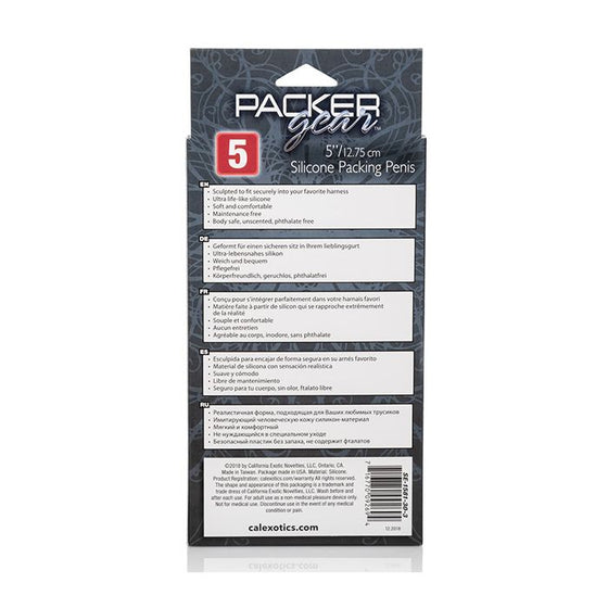 Packer Gear 5" Silicone Packing Penis - Brown