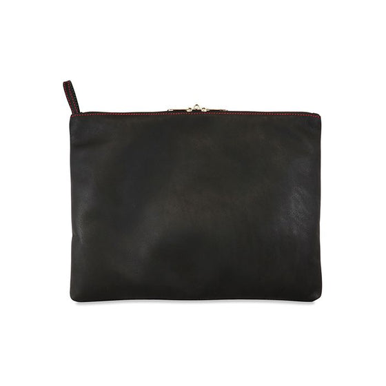 Sultra Leather Toy Bag w/lockable Pullers & Inside Pockets - Black