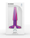 A Play 5" Groovy Silicone Anal Plug - Multicolor/Pink