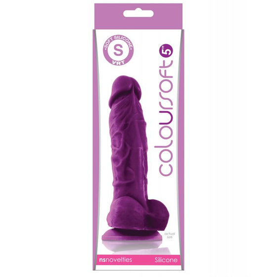 ColourSoft 5" Silicone Soft Dildo - Purple