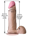 Realistic 8" ULTRASKYN Cock w/Balls - White