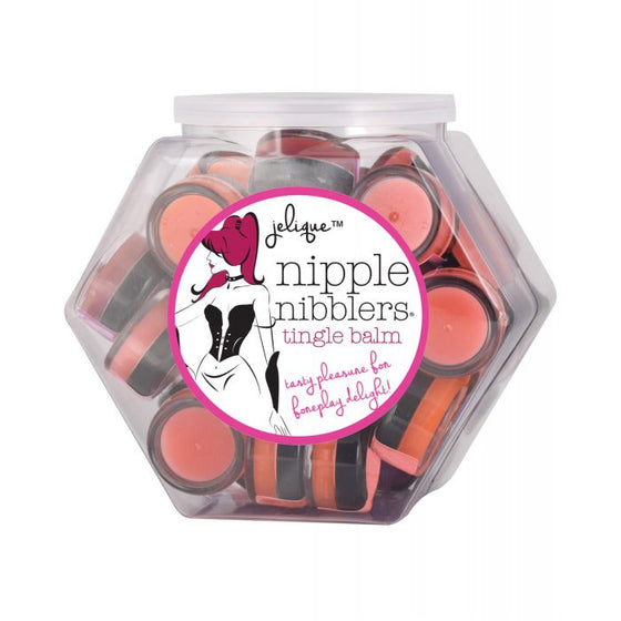 Jelique Nipple Nibblers Tingle Balm Mini Fishbowl - 3 g Asst. Flavors Bowl of 36