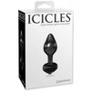 Icicles No. 44 Hand Blown Glass Butt Plug - Black