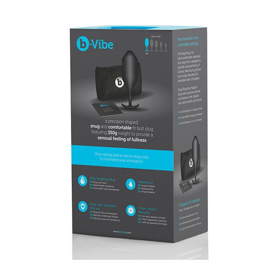 b-Vibe Weighted Snug Plug 5 - 350 g Black