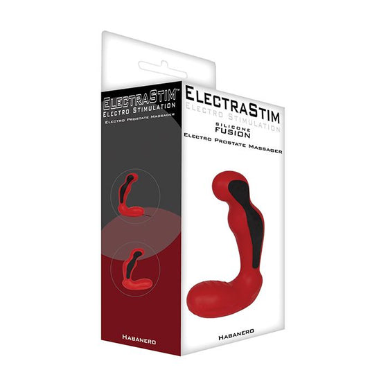 ElectraStim Silicone Fusion Habanero Prostate Massager - Red/Black