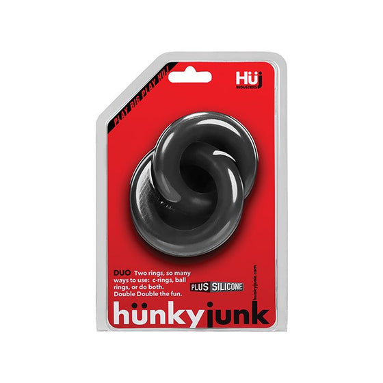 Hunky Junk Duo Linked Cock & Ball Rings - Tar