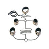 Spartacus Faux Leather Collar to Wrist & Ankle Restraints Bondage Kit w/Leash - Gold