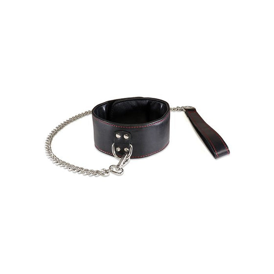 Sultra Lambskin 2 1/2" Collar w/24" Chain - Black