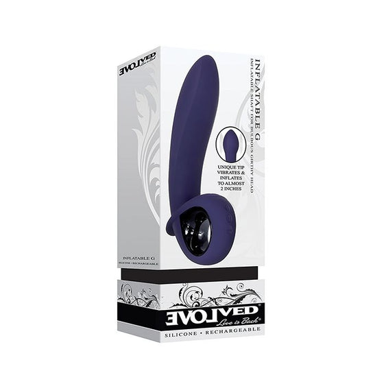 Evolved Inflatable G Rechargeable Vibrator - Purple