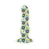 Collage Diamonds & Hearts Curvy Silicone Dildo