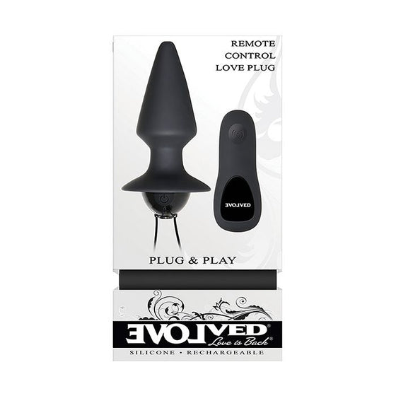 Evolved Plug & Play Remote Anal Plug - Black