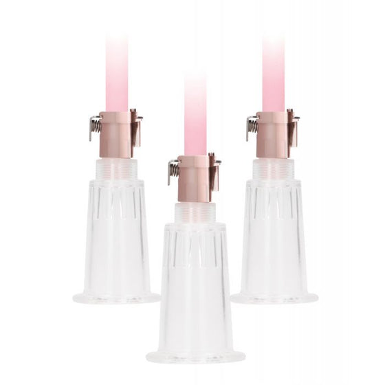 Shots Pumped Clitoral & Nipple Pump Set - Medium Rose Gold