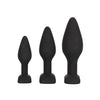 Silicone Anal Exerciser Kit - Black