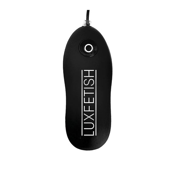 Lux Fetish 4" Inflatable Vibrating Butt Plug w/Suction Base - Black