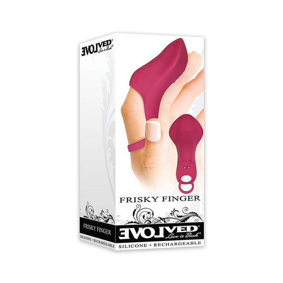 Evolved Frisky Finger Rechargeable Bullet - Burgundy