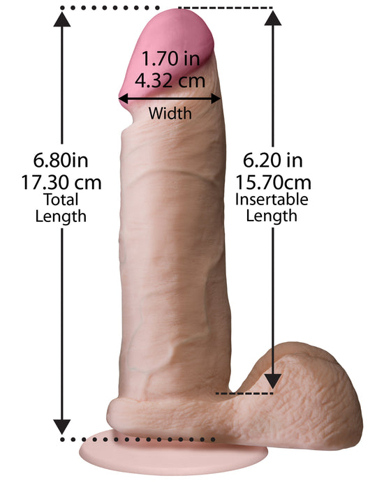 Realistic 6" ULTRASKYN Cock w/Balls - White