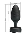 Pretty Love Varian Large Butt Plug w/Multi Color Bottom Light - Black
