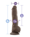 Blush Au Naturel 10" Big Boy Realistic Dildo w/Balls - Chocolate