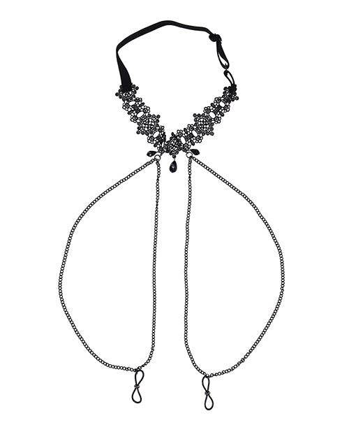 Sex & Mischief Lace Collar with Nipple Ties