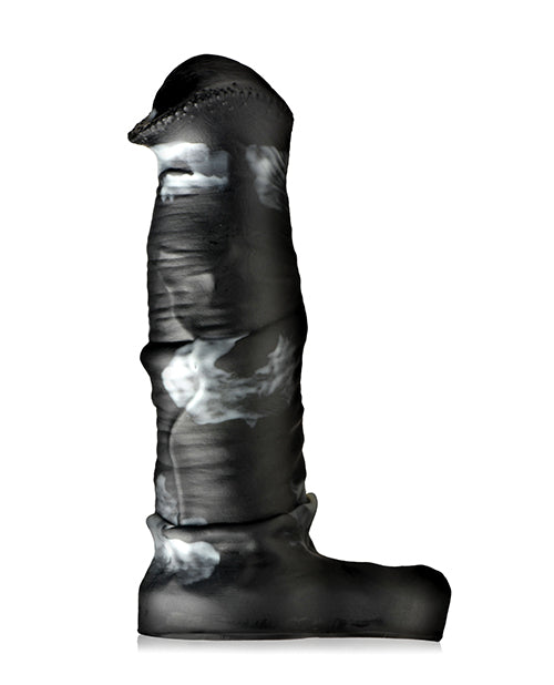 Creature Cocks Stallion 1" Silicone Penis Extension - Black/Silver Large