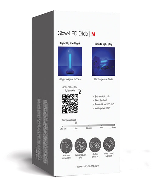 Strap-on-Me Glow-Led Dildo - Purple