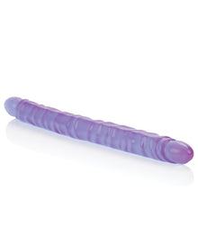  17" Slim Jim Duo Veined Super Slim Dong - Reflective Gel Purple
