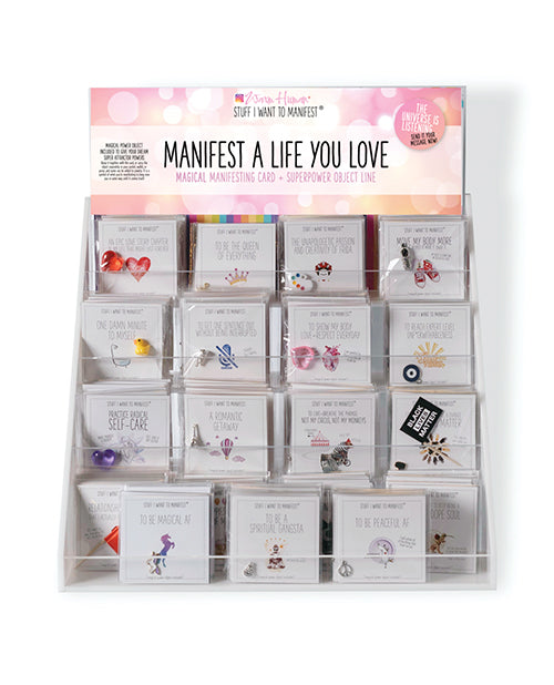 Warm Human Mini Cards w/Charms - Display of 16 Cards (12 of each style)