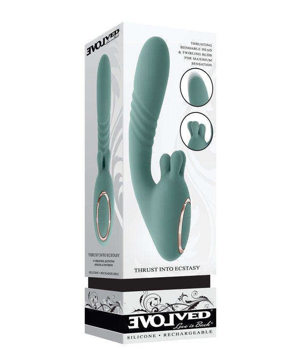 Evolved Thrust into Ecstasy Thrusting Rabbit Vibrator - Mint