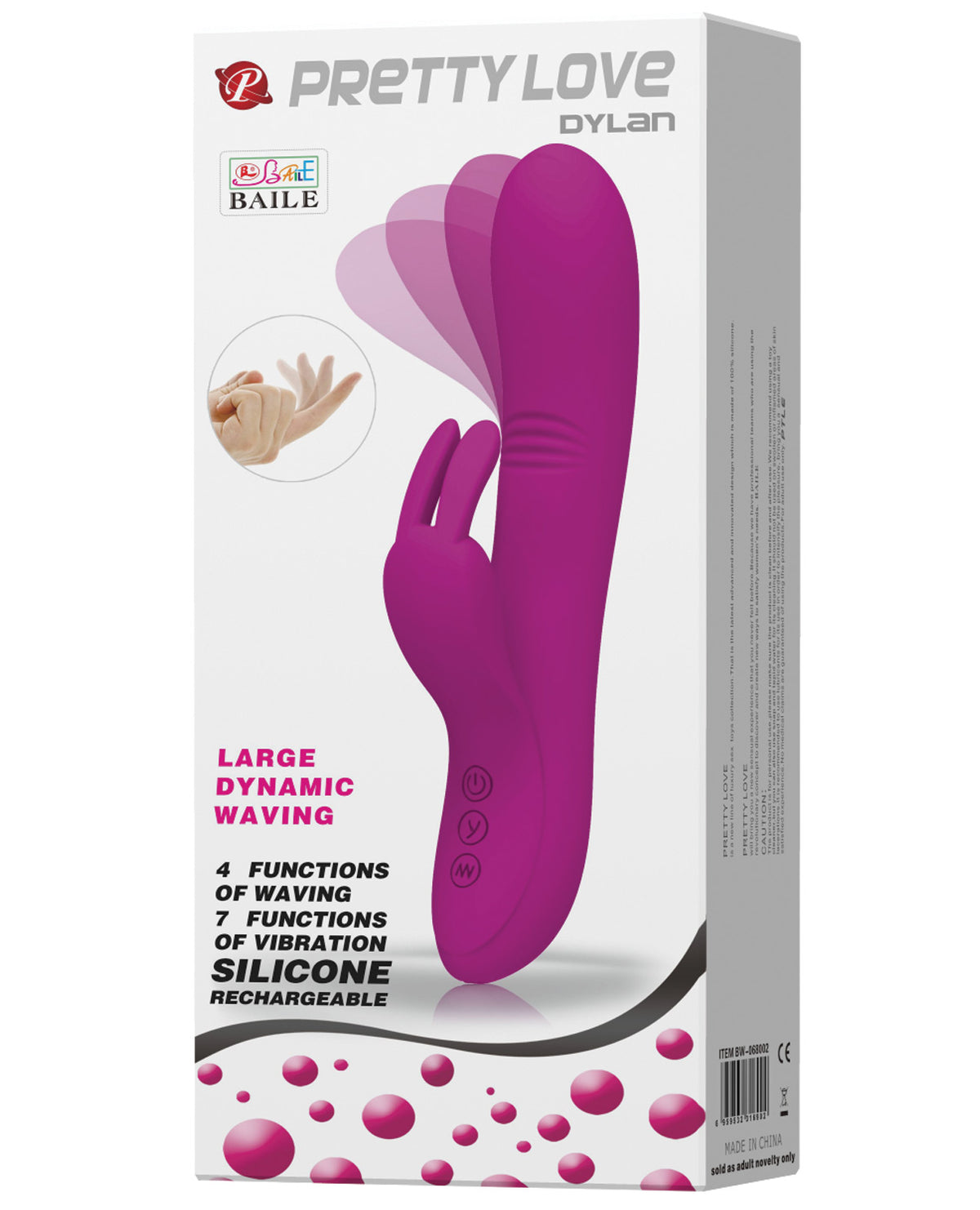 Pretty Love Dylan Bunny Ears Come Hither Rabbit 11 Functions - Fuchsia