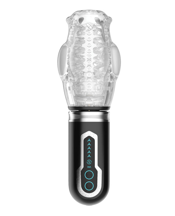 Thrusting, Rotating & Vibrating Oral Sex Masturbator - Black