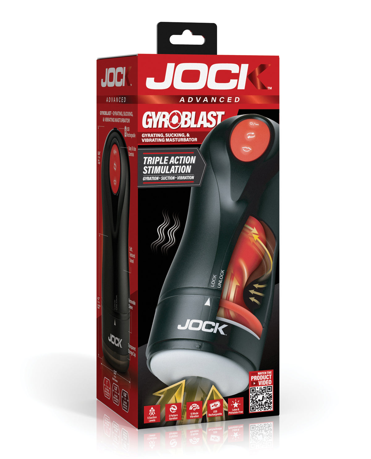 Curve Toys Jock Gyroblast Gyrating, Sucking, & Vibrating Masturbator