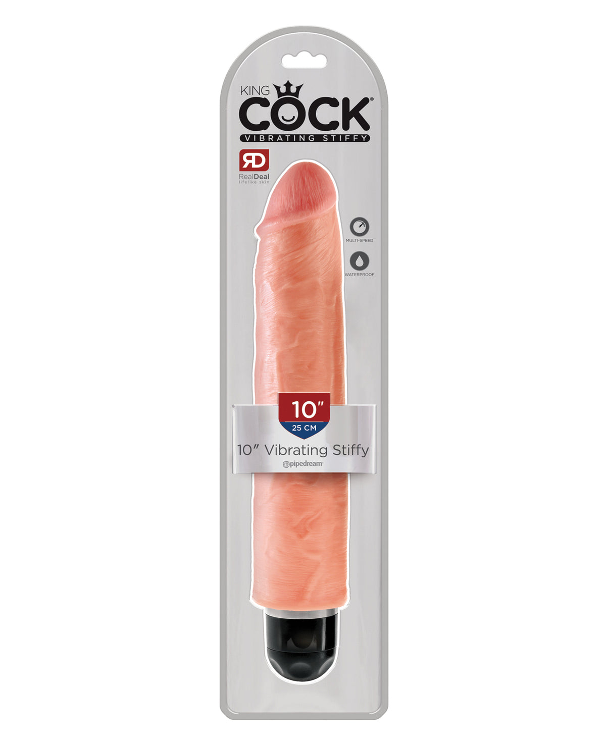 King Cock 10" Vibrating Stiffy - Flesh