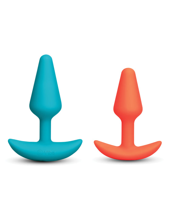 Anal Training Bundle 2-Piece Set Includes Beginner Plug & Rechargeable Vibrating Plug w/Remote