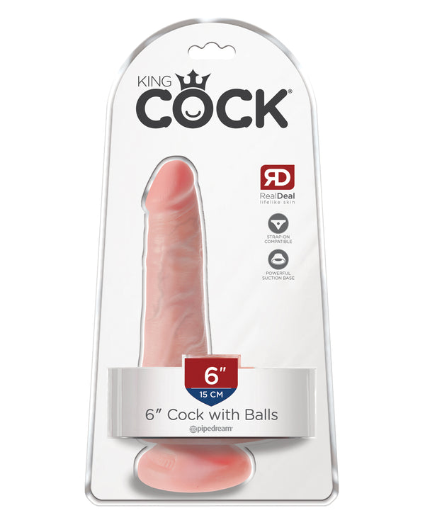King Cock 6" Cock w/Balls - Flesh