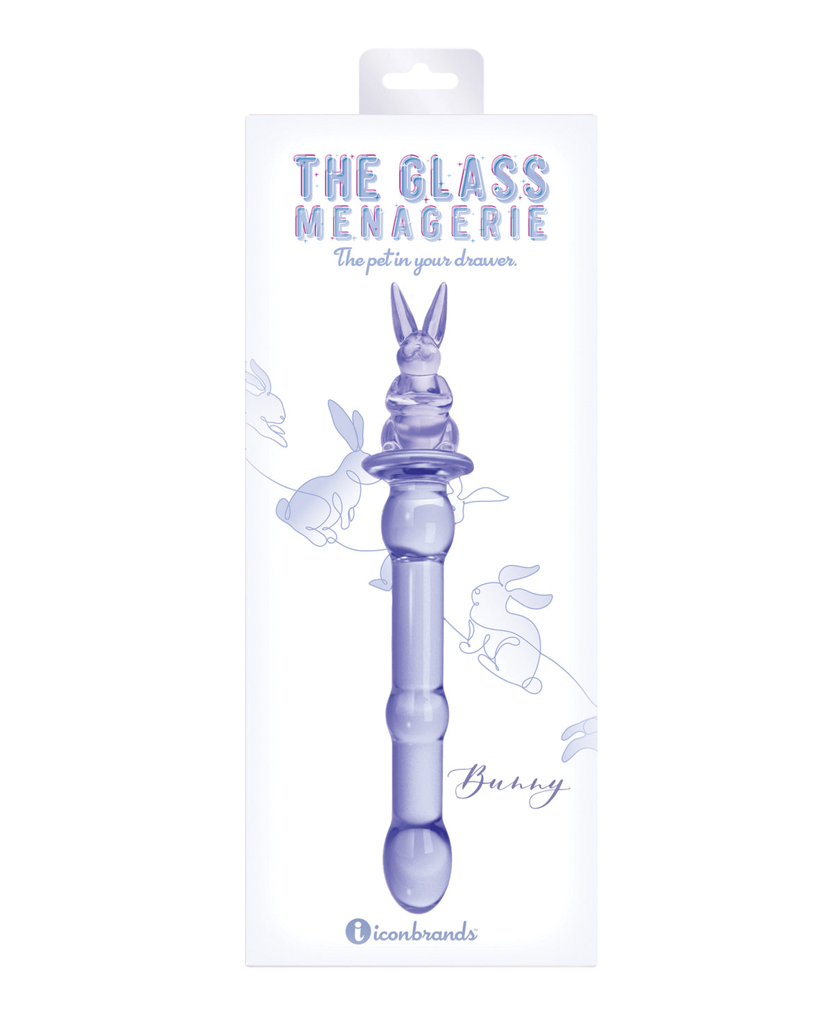 Glass Menagerie Rabbit Glass Dildo - Pink
