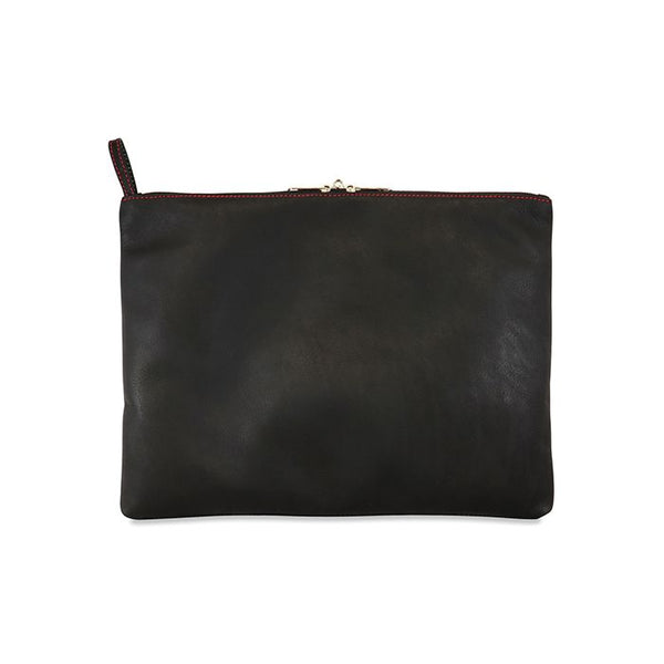 Sultra Leather Toy Bag w/lockable Pullers & Inside Pockets - Black