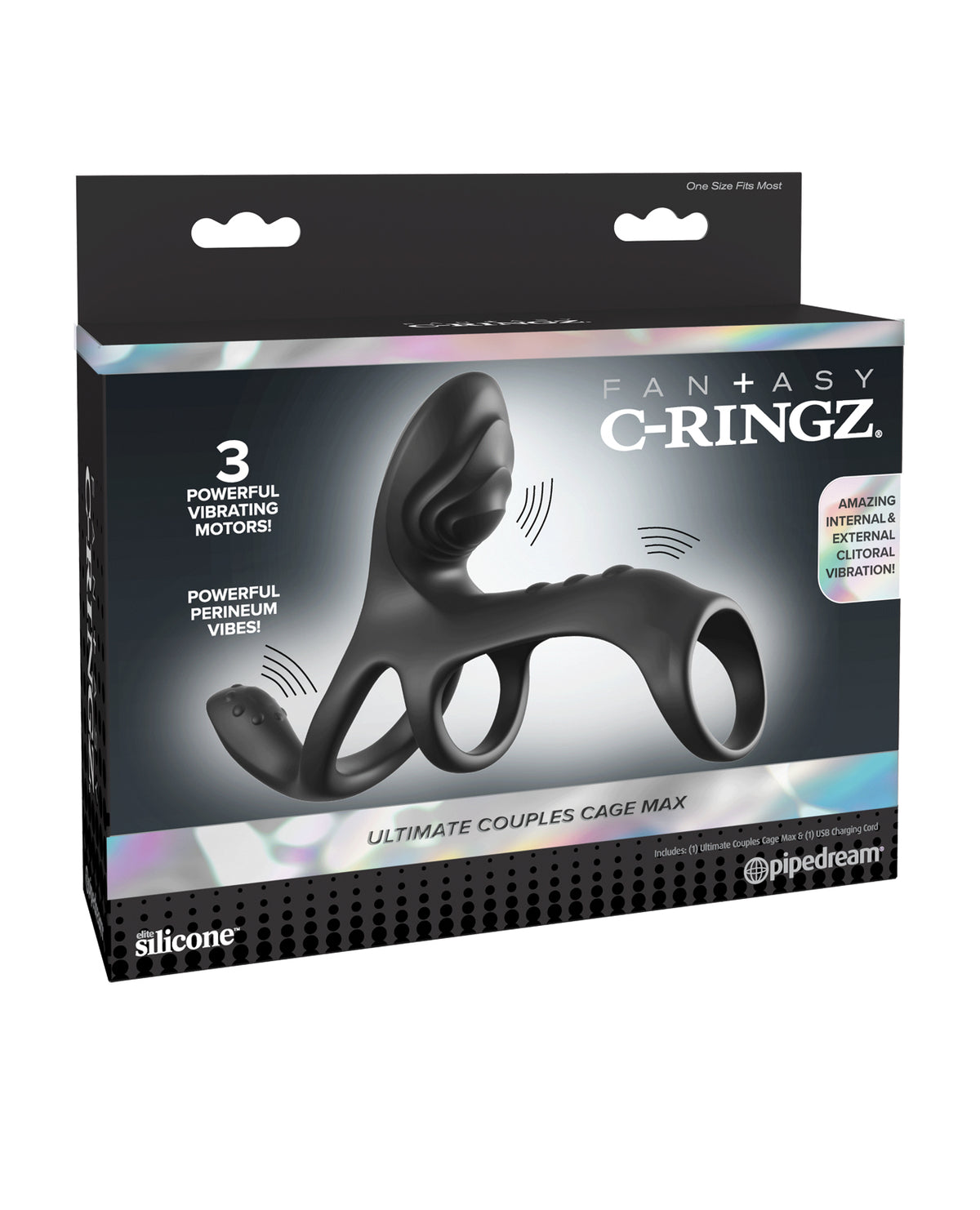 Fantasy C-Ringz Ultimate Couples Cage Max - Black