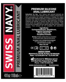  Swiss Navy Silicone Based Anal Lubricant - 4 oz