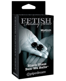  Fetish Fantasy Limited Edition Black Glass Ben-Wa Balls - Medium
